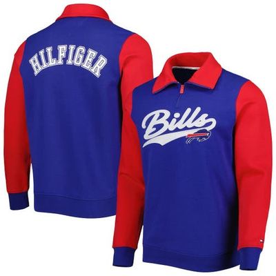 Tommy Hilfiger Men's Tommy Hilfiger Royal/Red Buffalo Bills Aiden Quarter-Zip Sweatshirt 