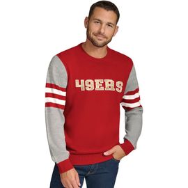Tommy Hilfiger Men's Tommy Hilfiger Scarlet/Heather Gray San Francisco 49ers Acrylic Crewneck Pullover Sweater 