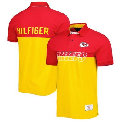 Tommy Hilfiger Men's Tommy Hilfiger Yellow/Red Kansas City Chiefs Color Block Polo 