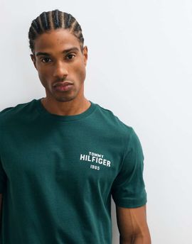 Tommy Hilfiger Tommy Hilfiger 1985 graphic logo T-shirt in dark green