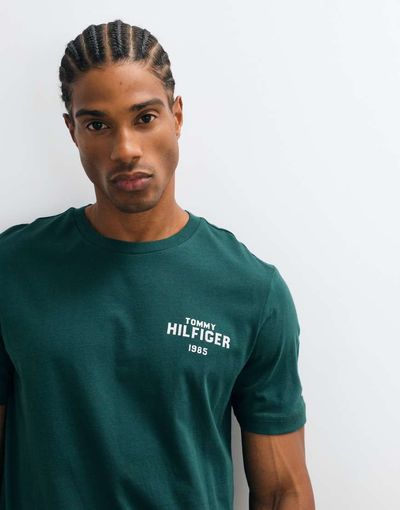Tommy Hilfiger Tommy Hilfiger 1985 graphic logo T-shirt in dark green