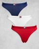 Tommy Hilfiger Tommy Hilfiger 3-pack flag detail bikini briefs in red/white/blue-Multi - 1