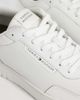 Tommy Hilfiger Tommy Hilfiger basket real premium leather sneakers in white - 4
