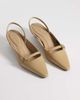 Tommy Hilfiger Tommy Hilfiger buckle slingback kitten heels in beige-Neutral - 2