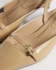 Tommy Hilfiger Tommy Hilfiger buckle slingback kitten heels in beige-Neutral - 3