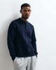 Tommy Hilfiger Tommy Hilfiger cotton flag heavy henley sweatshirt in navy - 1