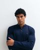 Tommy Hilfiger Tommy Hilfiger cotton waffle texture long sleeve t-shirt in navy - 1