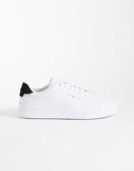 Tommy Hilfiger Tommy Hilfiger court real premium leather sneakers in white