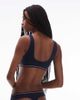 Tommy Hilfiger Tommy Hilfiger crest striped band scoop back bralette in navy - 3