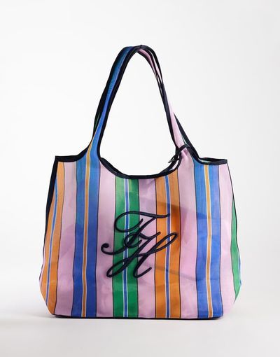 Tommy Hilfiger Tommy Hilfiger cursive logo mesh beach tote in multi
