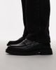 Tommy Hilfiger Tommy Hilfiger cut out detailing classic leather loafers in black - 1