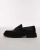 Tommy Hilfiger Tommy Hilfiger cut out detailing classic leather loafers in black - 2