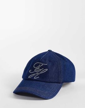 Tommy Hilfiger Tommy Hilfiger denim cursive logo cap in blue-Navy