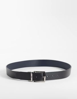 Tommy Hilfiger Tommy Hilfiger Denton leather reversible belt in navy/black-Multi