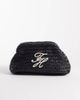 Tommy Hilfiger Tommy Hilfiger elevated raffia clutch bag in black - 1
