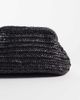 Tommy Hilfiger Tommy Hilfiger elevated raffia clutch bag in black - 4