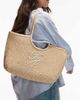 Tommy Hilfiger Tommy Hilfiger elevated raffia tote bag in beige-Neutral - 3
