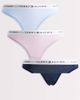 Tommy Hilfiger Tommy Hilfiger Essential Cotton 3 pack bikini briefs in navy/pink/blue-Multi - 1