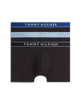 Tommy Hilfiger Tommy Hilfiger Everyday Essentials 3-pack trunks in black with blue/black waistbands