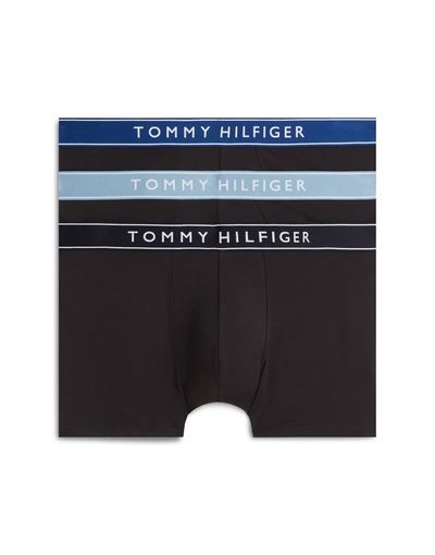 Tommy Hilfiger Tommy Hilfiger Everyday Essentials 3-pack trunks in black with blue/black waistbands