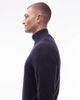 Tommy Hilfiger Tommy Hilfiger flag cotton half zip sweater in navy - 4