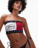 Tommy Hilfiger Tommy Hilfiger flag logo bandeau top in red white blue-Multi - 1