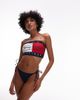 Tommy Hilfiger Tommy Hilfiger flag logo bandeau top in red white blue-Multi - 2