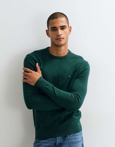 Tommy Hilfiger Tommy Hilfiger flag sweater in dark green