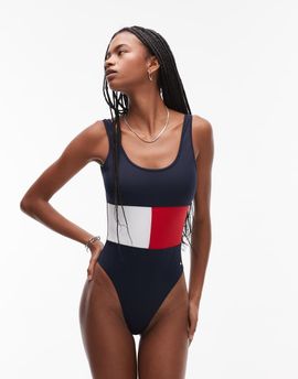 Tommy Hilfiger Tommy Hilfiger flag swimsuit in navy