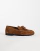 Tommy Hilfiger Tommy Hilfiger flexible suede tassel loafers in ginger brown - 1