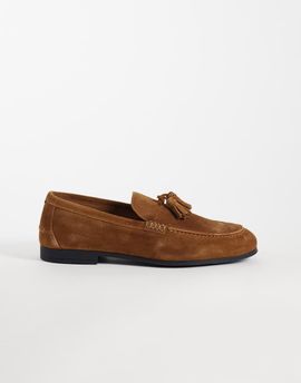 Tommy Hilfiger Tommy Hilfiger flexible suede tassel loafers in ginger brown
