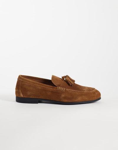 Tommy Hilfiger Tommy Hilfiger flexible suede tassel loafers in ginger brown