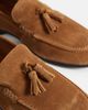 Tommy Hilfiger Tommy Hilfiger flexible suede tassel loafers in ginger brown - 3