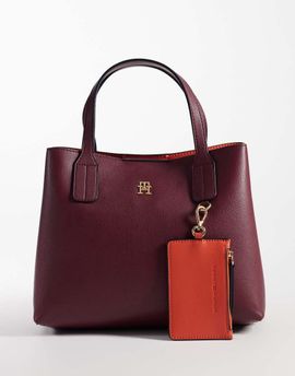 Tommy Hilfiger Tommy Hilfiger icon mini satchel with card holder in deep red