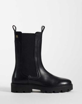Tommy Hilfiger Tommy Hilfiger Lauren leather high Chelsea boots in black