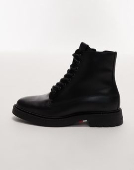 Tommy Hilfiger Tommy Hilfiger leather comfort lace up boots in black