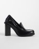 Tommy Hilfiger Tommy Hilfiger leather heeled loafers in black - 1
