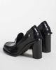 Tommy Hilfiger Tommy Hilfiger leather heeled loafers in black - 3