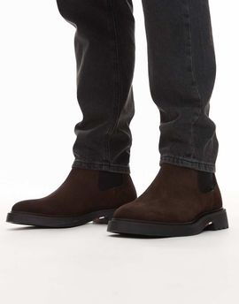 Tommy Hilfiger Tommy Hilfiger leather suede comfort chelsea boots in brown