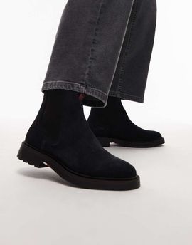 Tommy Hilfiger Tommy Hilfiger leather suede comfort chelsea boots in navy