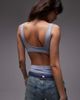 Tommy Hilfiger Tommy Hilfiger logo bralette in washed blue - 3