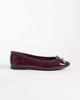 Tommy Hilfiger Tommy Hilfiger Martina patent leather ballet flats in burgundy-Red - 1