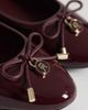 Tommy Hilfiger Tommy Hilfiger Martina patent leather ballet flats in burgundy-Red - 4
