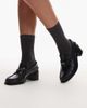 Tommy Hilfiger Tommy Hilfiger patent heeled penny loafers in navy-Blue - 1