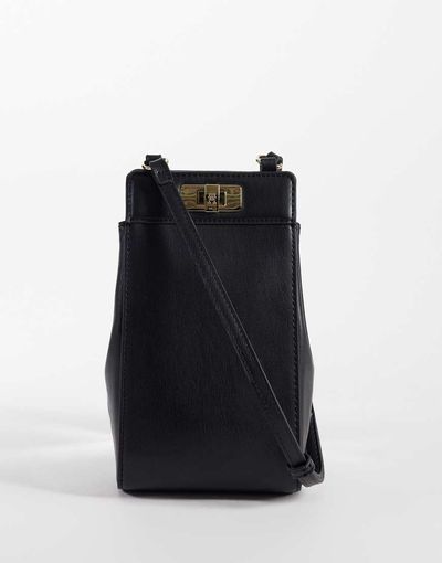 Tommy Hilfiger Tommy Hilfiger phone pouch with long strap in black