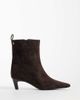 Tommy Hilfiger Tommy Hilfiger Piper real suede heeled ankle boots in brown - 1
