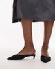Tommy Hilfiger Tommy Hilfiger pony hair kitten heel mules in black - 2