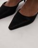 Tommy Hilfiger Tommy Hilfiger pony hair kitten heel mules in black - 3