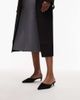 Tommy Hilfiger Tommy Hilfiger pony hair kitten heel mules in black - 4