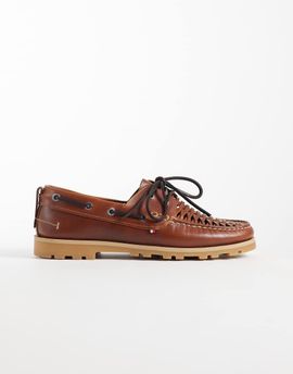 Tommy Hilfiger Tommy Hilfiger premium leather boat shoes in tan-Brown